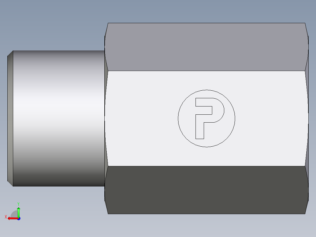 卡套式工业通用硬管接头EO_Swivel_connector_GAI08LM71X后视图