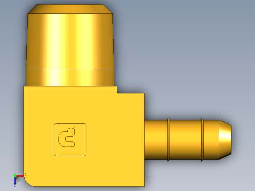 工业通用螺蚊管倒齿式工业硬管接头Male Elbow 229-4-2俯视缩略图