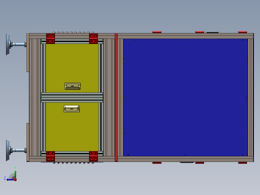 汽车刹车架自动打磨机3D图纸 自动化设备3D图纸设计右视缩略图