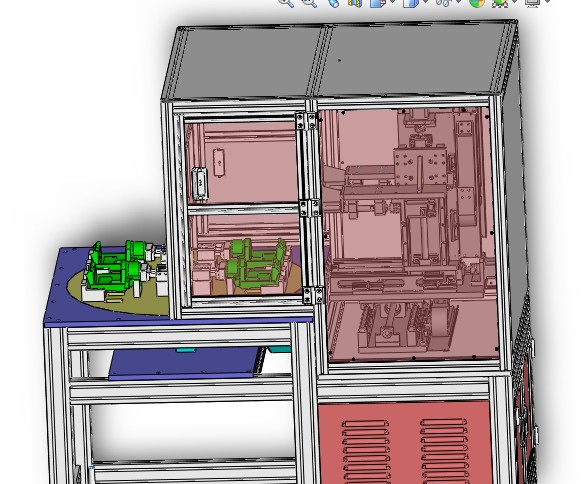汽车刹车架自动打磨机3D图纸 自动化设备3D图纸设计