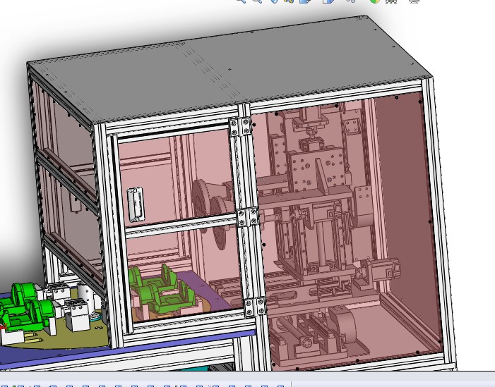 汽车刹车架自动打磨机3D图纸 自动化设备3D图纸设计