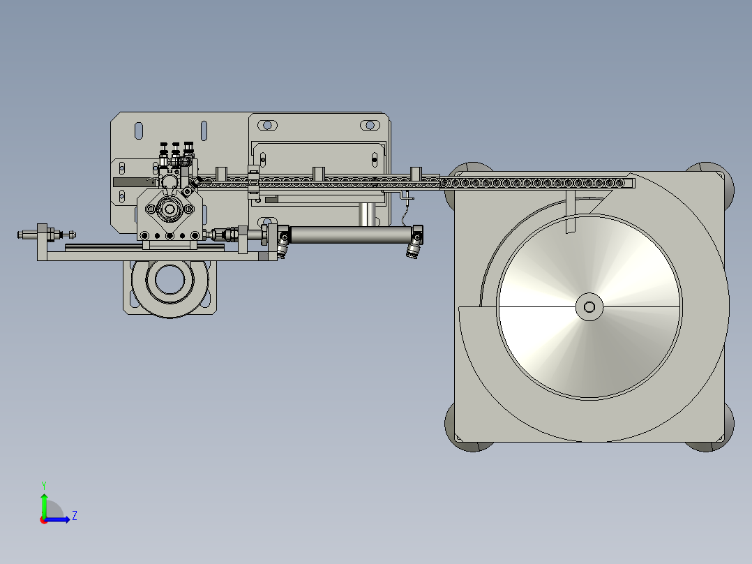 锥形产品振动盘上料-（DFG26-40)左视图