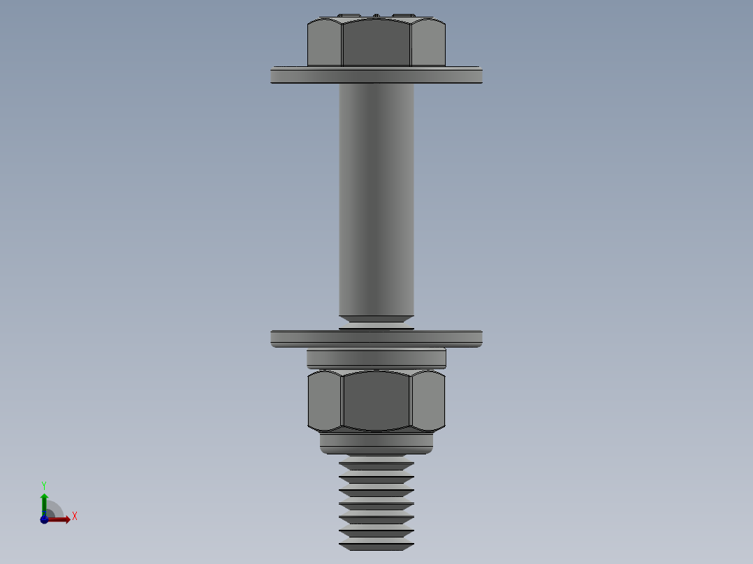 紧固件-0.3125 Bolt Hex主视图