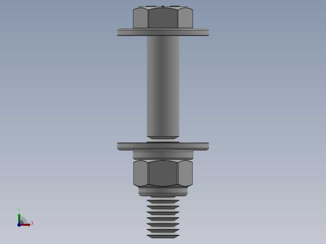 紧固件-0.3125 Bolt Hex前视图