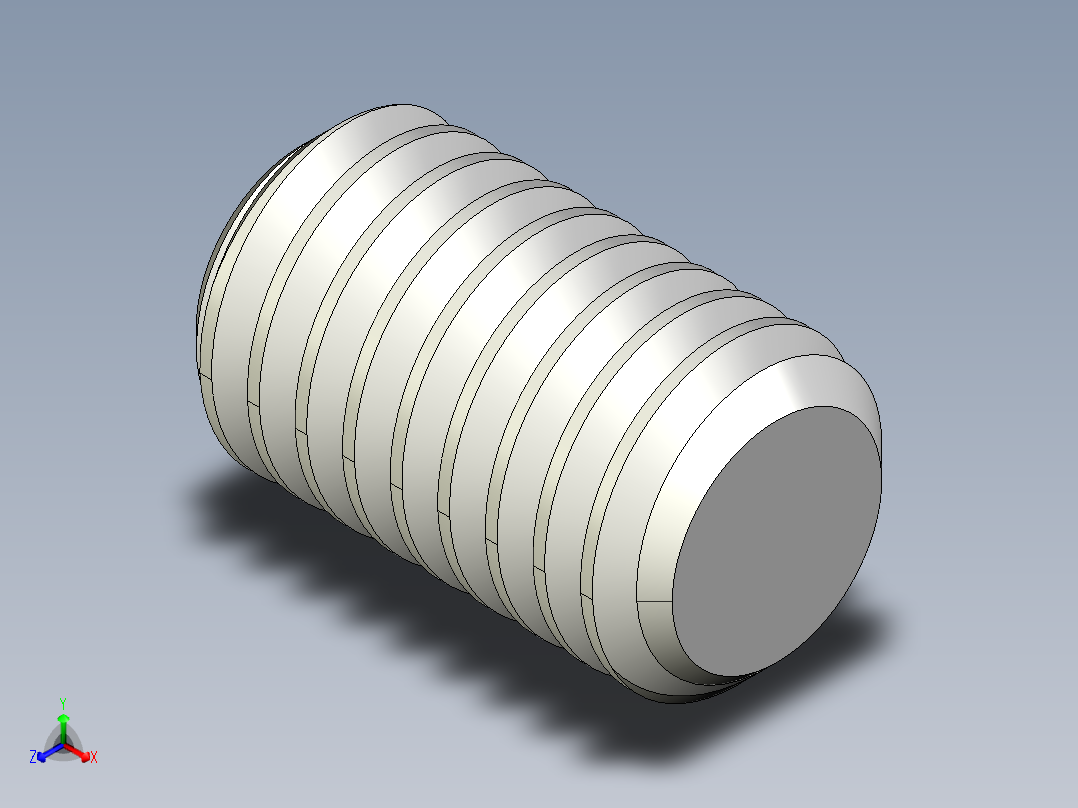 DIN 913-ISO 4026 固定螺钉-M3 L=5.STEP主视图