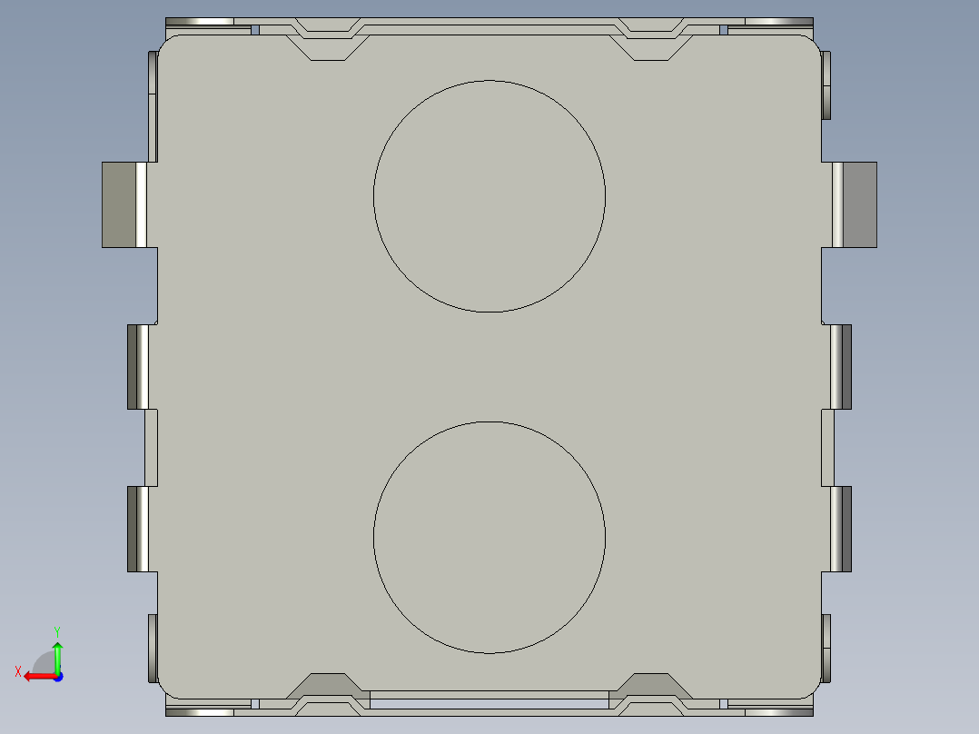 14毫米方形两路SMD轻触开关后视图