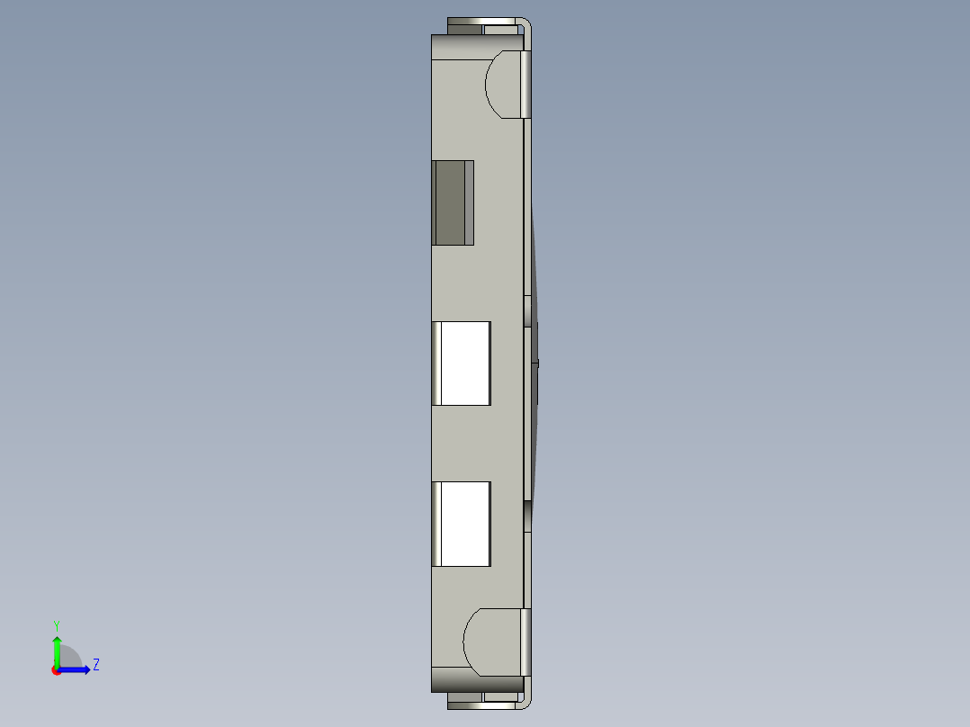 14毫米方形两路SMD轻触开关左视图