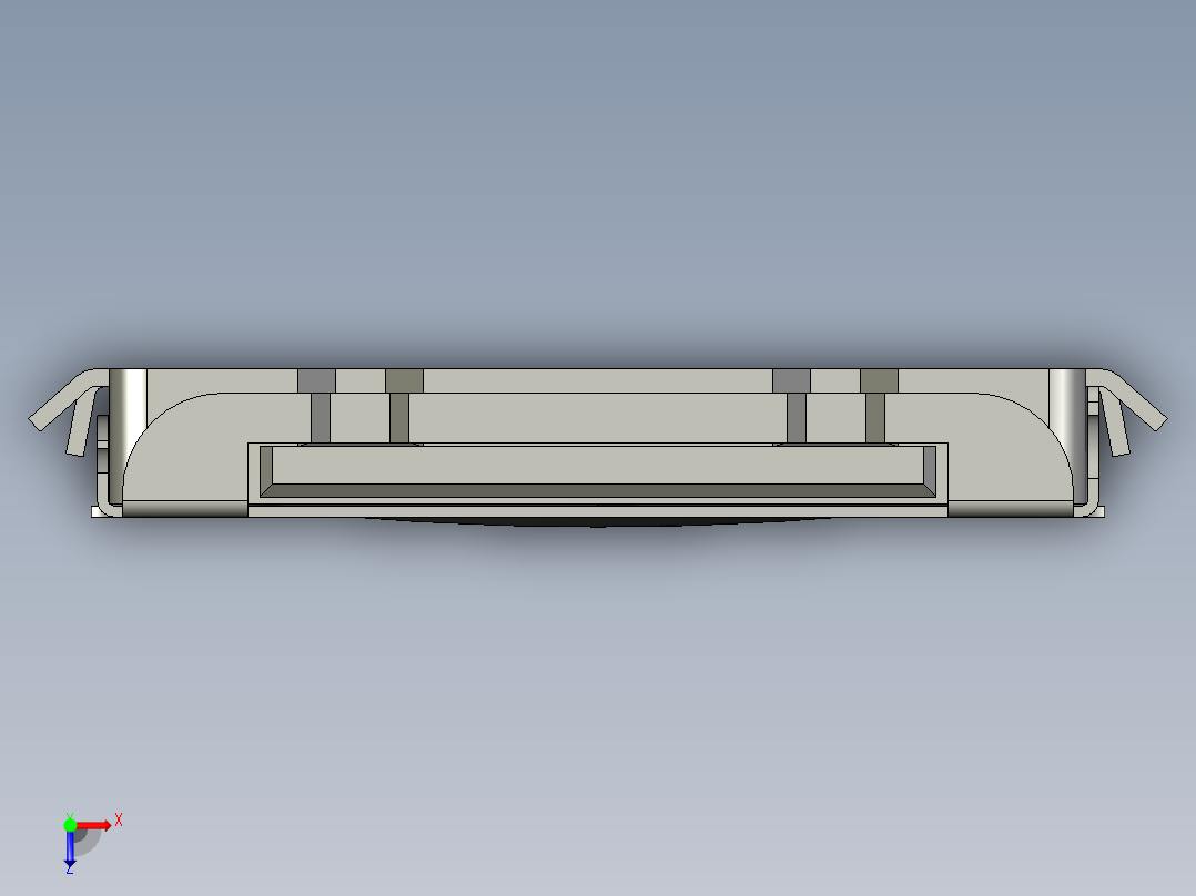 14毫米方形两路SMD轻触开关俯视图