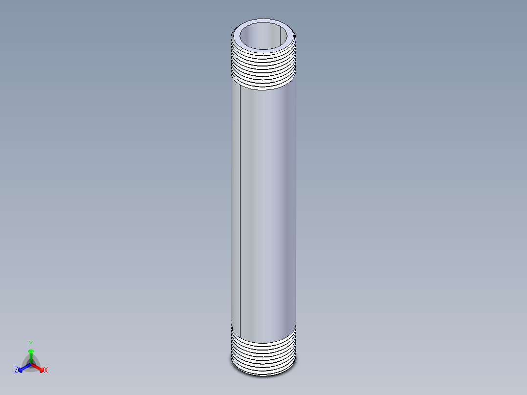 聚氯乙烯配件33-Sch80_Nipple_MPTxMPT_861-139_1in x 8in主视图