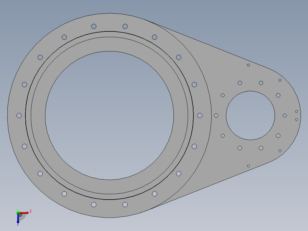 组件及其零部件图纸 - 回转座组件俯视图