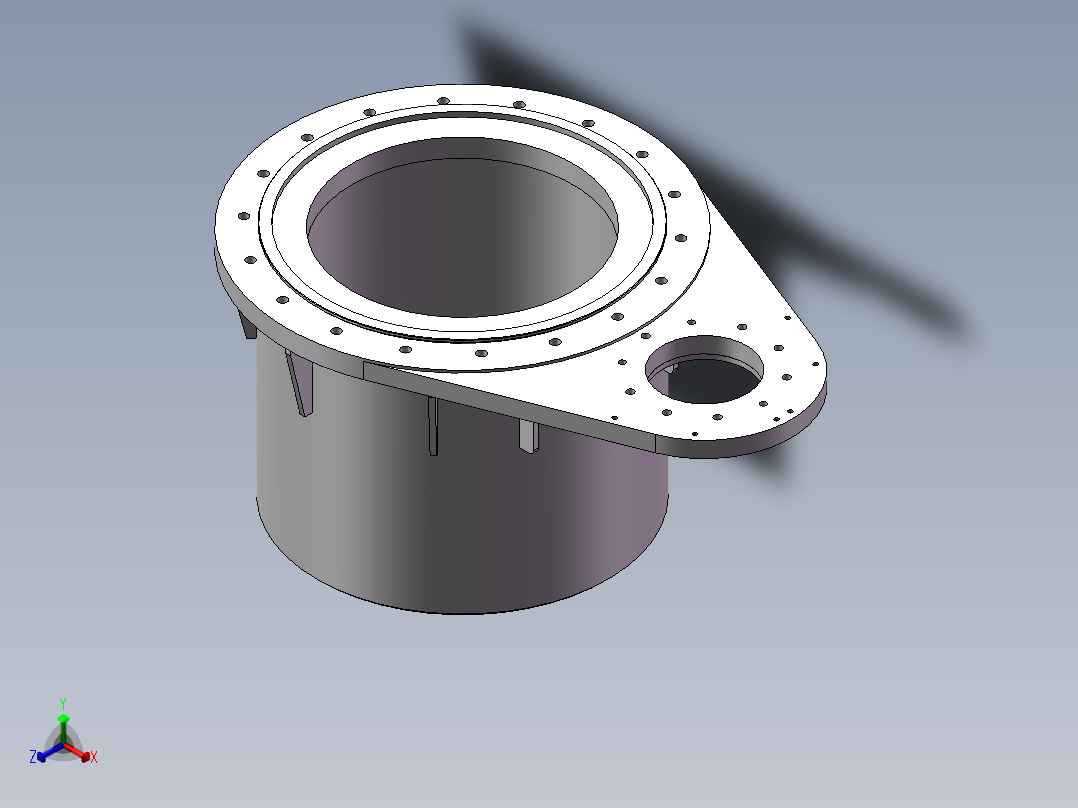 组件及其零部件图纸 - 回转座组件正等轴测图