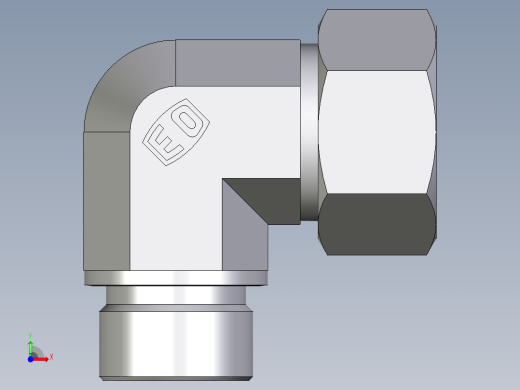 卡套式工业通用硬管接头EO_Male_stud_elbow_WE22LM71前视缩略图