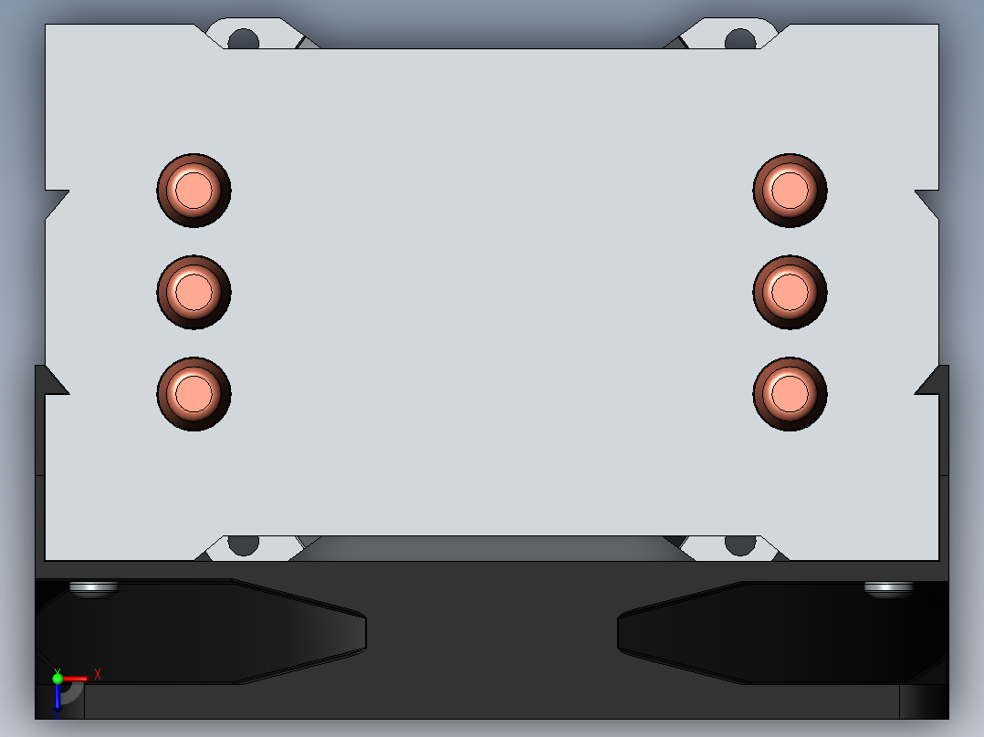 CPU散热器3D图纸 Solidworks设计俯视图