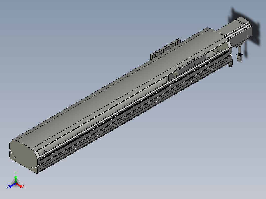 东锦丝杆传动-直线滑台模组DH120-C-550-BC-P400W-C3正等轴测图
