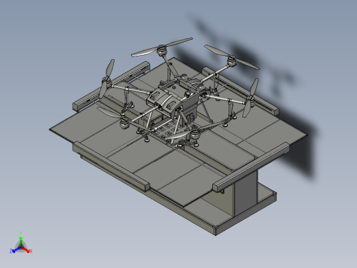 无人机停机坪自动收放停机坪的无人机无人值守站带自动充电农药补充