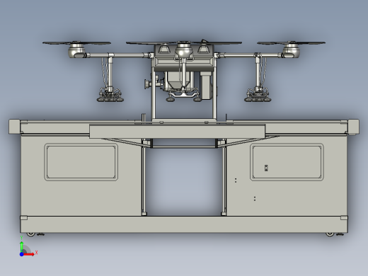 无人机停机坪自动收放停机坪的无人机无人值守站带自动充电农药补充前视缩略图
