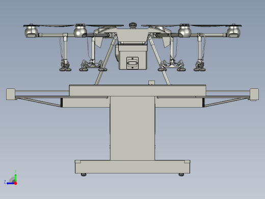 无人机停机坪自动收放停机坪的无人机无人值守站带自动充电农药补充右视缩略图