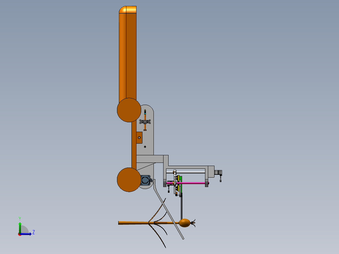 小型菠萝采摘机左视图