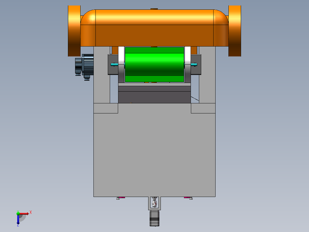 小型菠萝采摘机俯视图