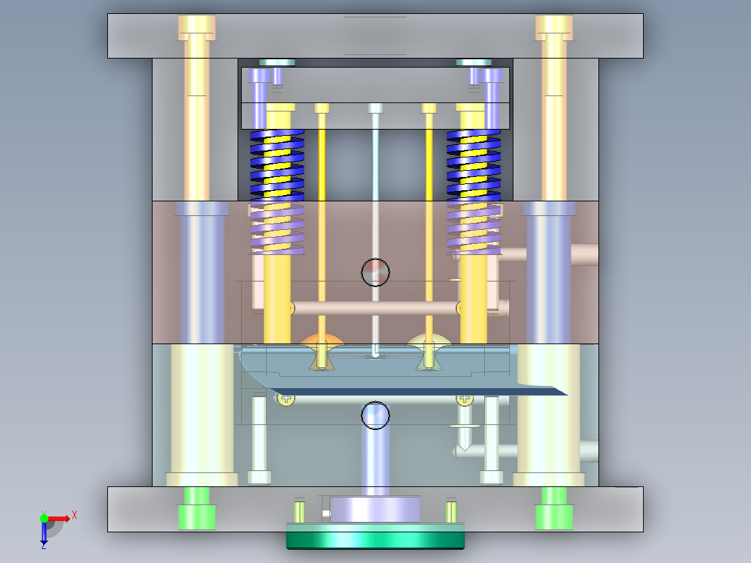 塑料汤匙勺子注塑模具设计【一模二腔-带三维图+CAD图纸+说明书】俯视图