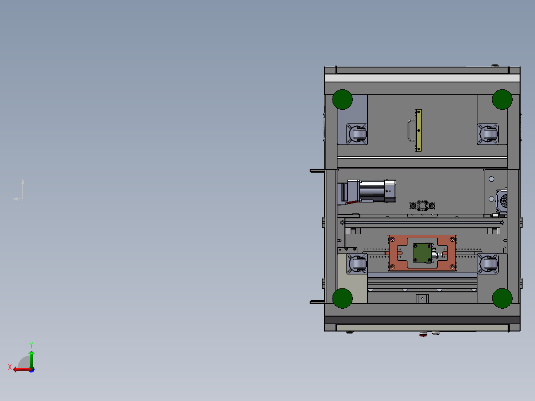 锁附线体机构后视图