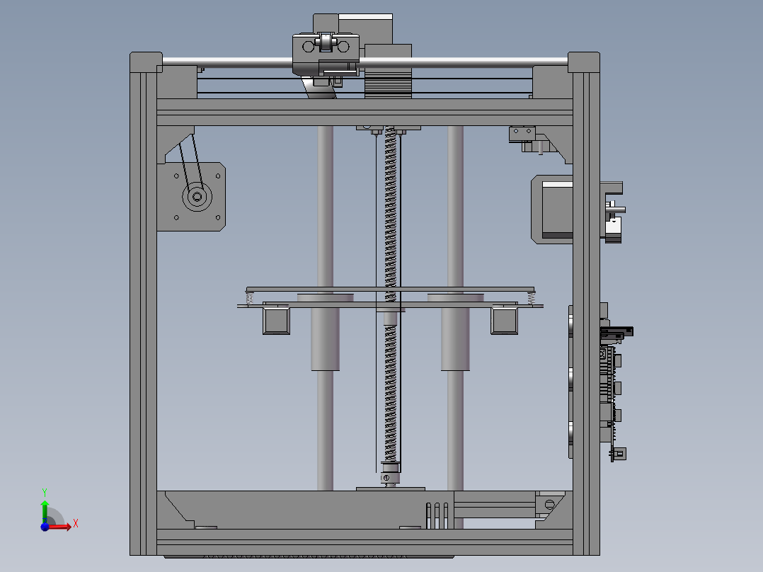 3D打印机模型前视图