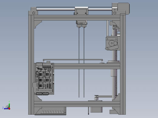 3D打印机模型右视缩略图
