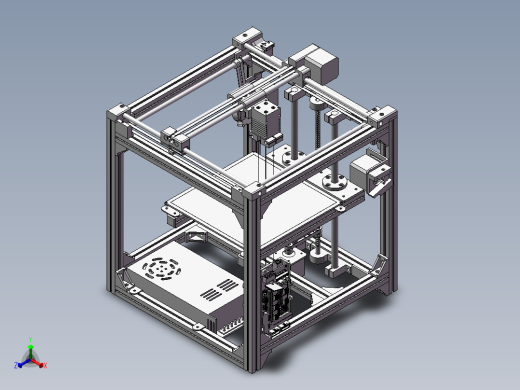 3D打印机模型正等轴测缩略图