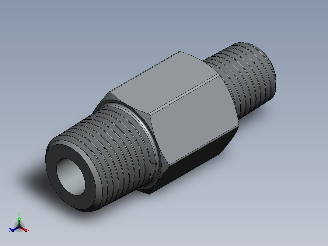 管件接头、螺纹接头、三通(31)正等轴测图