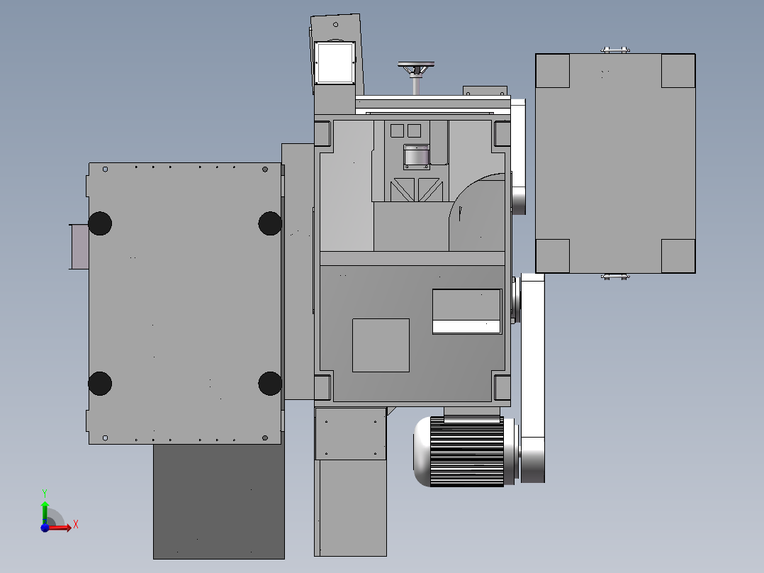 无心磨床上下料sw18可编辑前视图