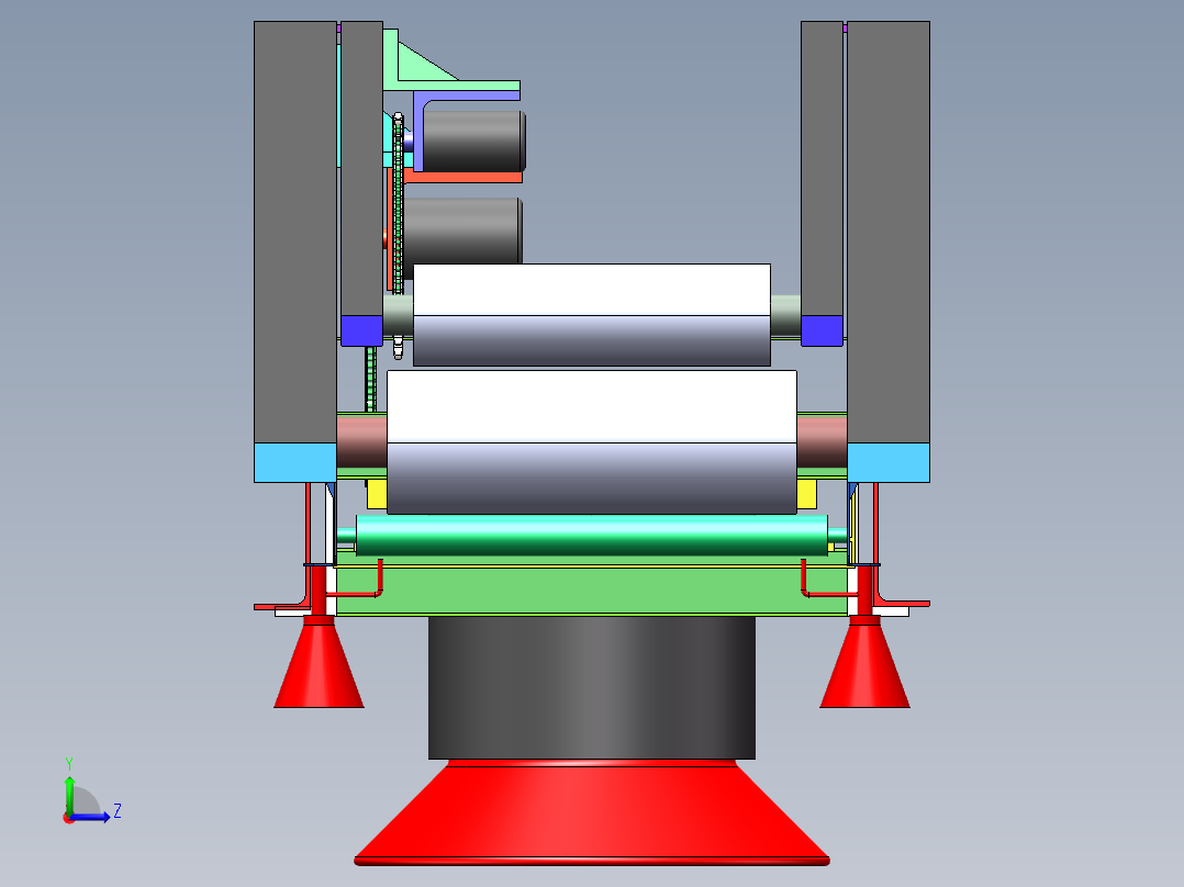 擀面皮自动生产机sw17可编辑左视图
