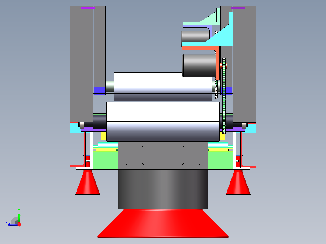 擀面皮自动生产机sw17可编辑右视图