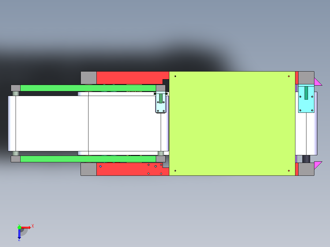 擀面皮自动生产机sw17可编辑俯视图