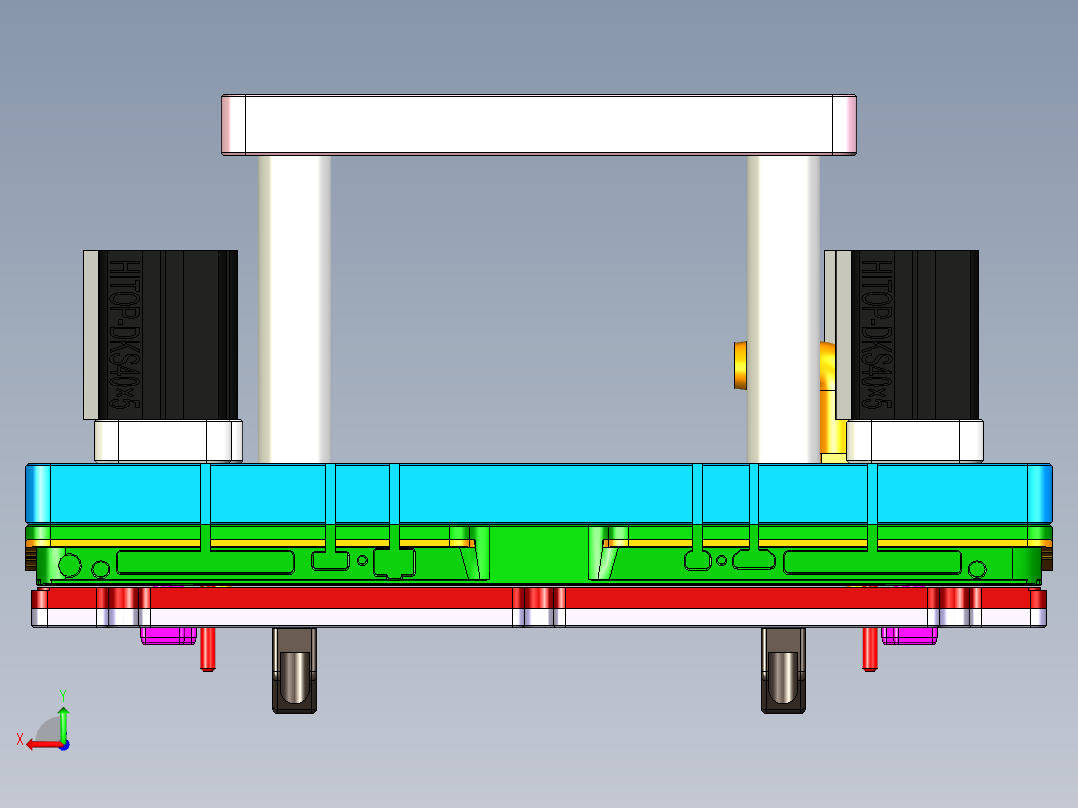 EDA70-笔记本CNC工装夹具三维模型CNC56合并治具-190604后视图