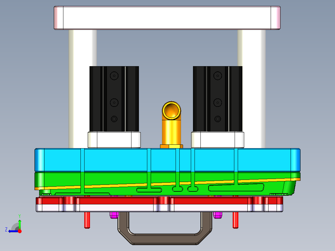 EDA70-笔记本CNC工装夹具三维模型CNC56合并治具-190604右视图
