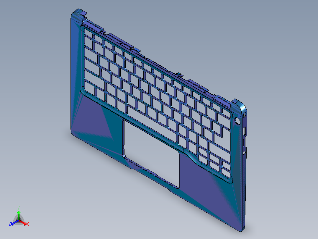 键盘外壳铣键盘孔UG编程程序模型