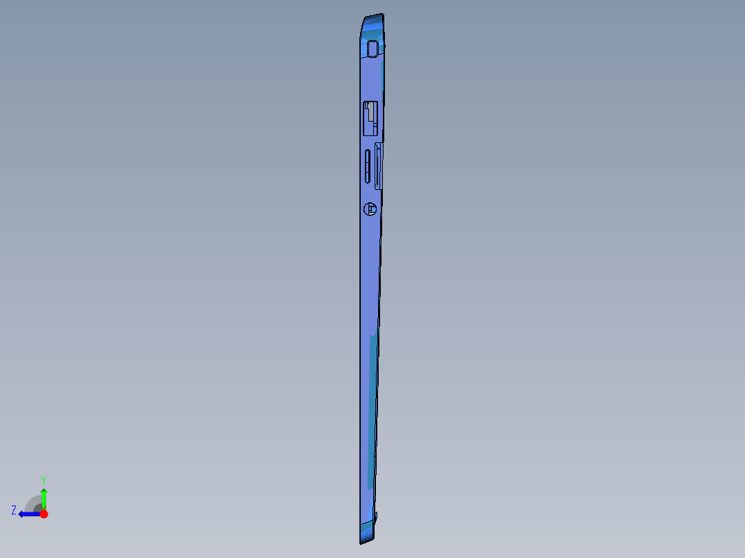 键盘外壳铣键盘孔UG编程程序模型右视图