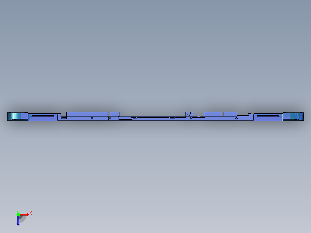 键盘外壳铣键盘孔UG编程程序模型俯视图