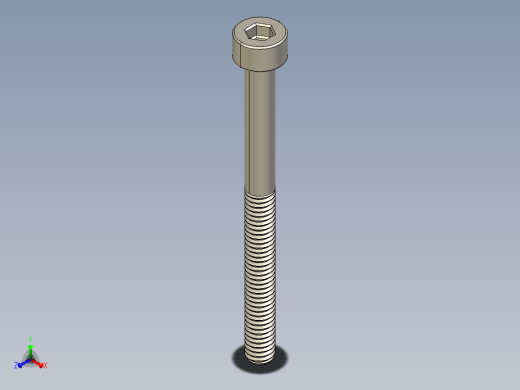 Screw_DIN_912_M2.5x30_A2.STEP公制内六角螺钉