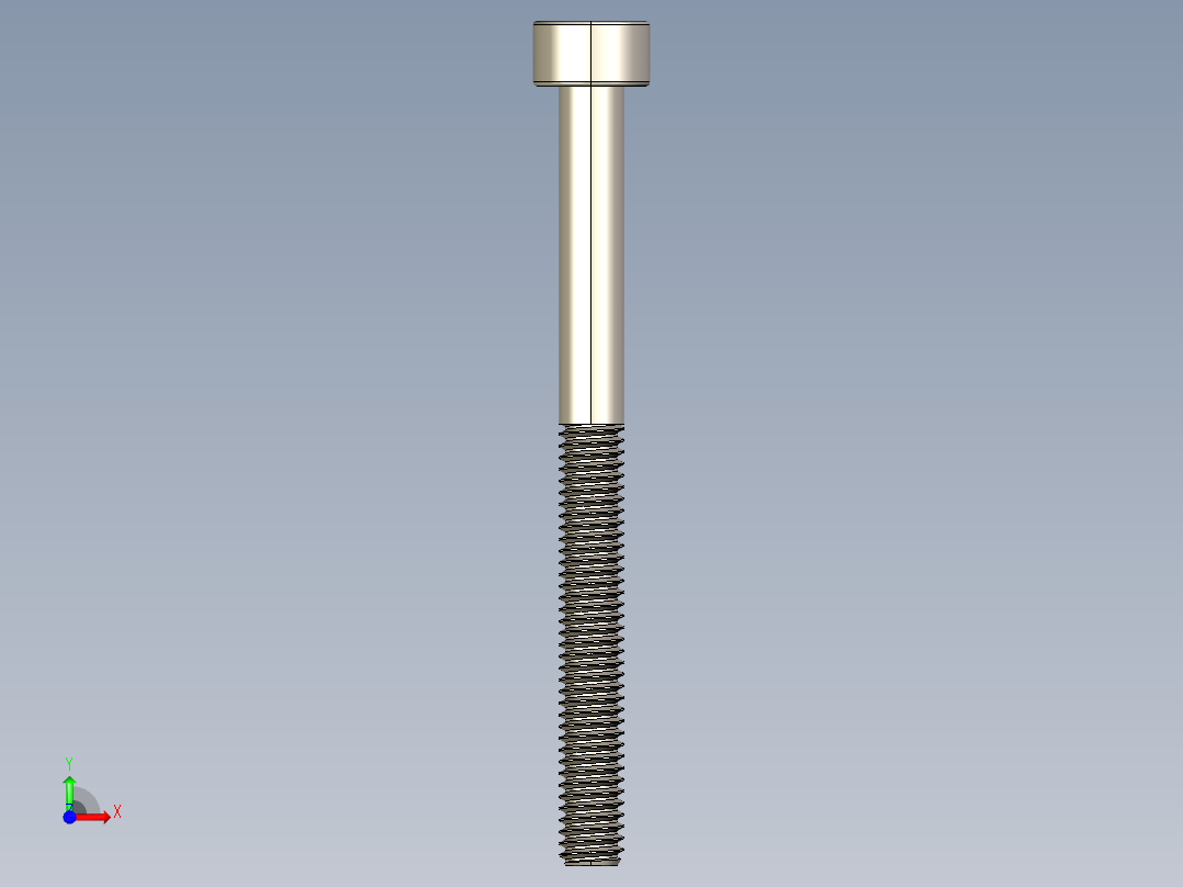 Screw_DIN_912_M2.5x30_A2.STEP公制内六角螺钉前视图