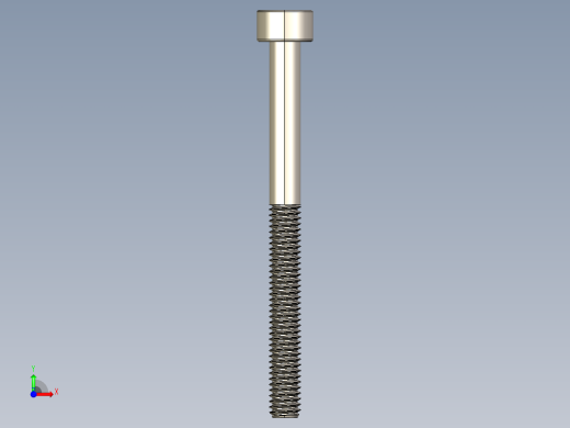 Screw_DIN_912_M2.5x30_A2.STEP公制内六角螺钉前视缩略图
