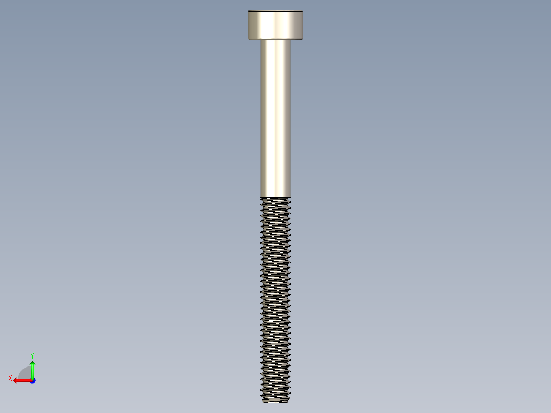 Screw_DIN_912_M2.5x30_A2.STEP公制内六角螺钉后视图