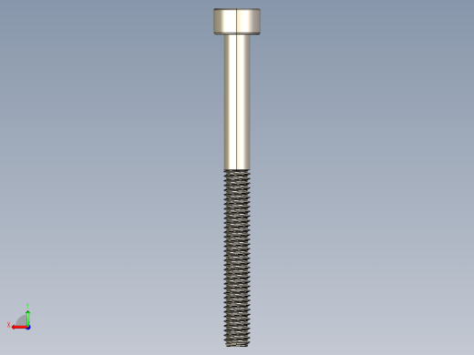Screw_DIN_912_M2.5x30_A2.STEP公制内六角螺钉后视缩略图