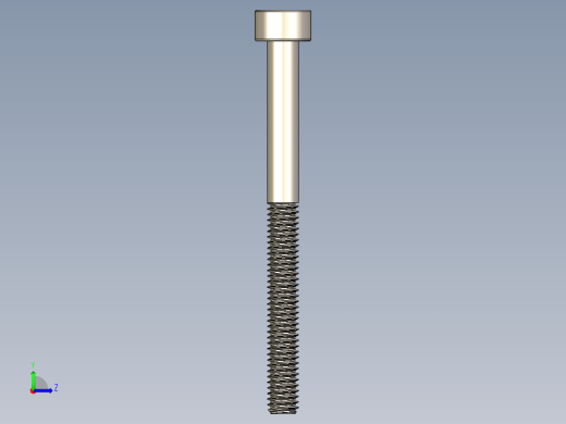 Screw_DIN_912_M2.5x30_A2.STEP公制内六角螺钉左视缩略图