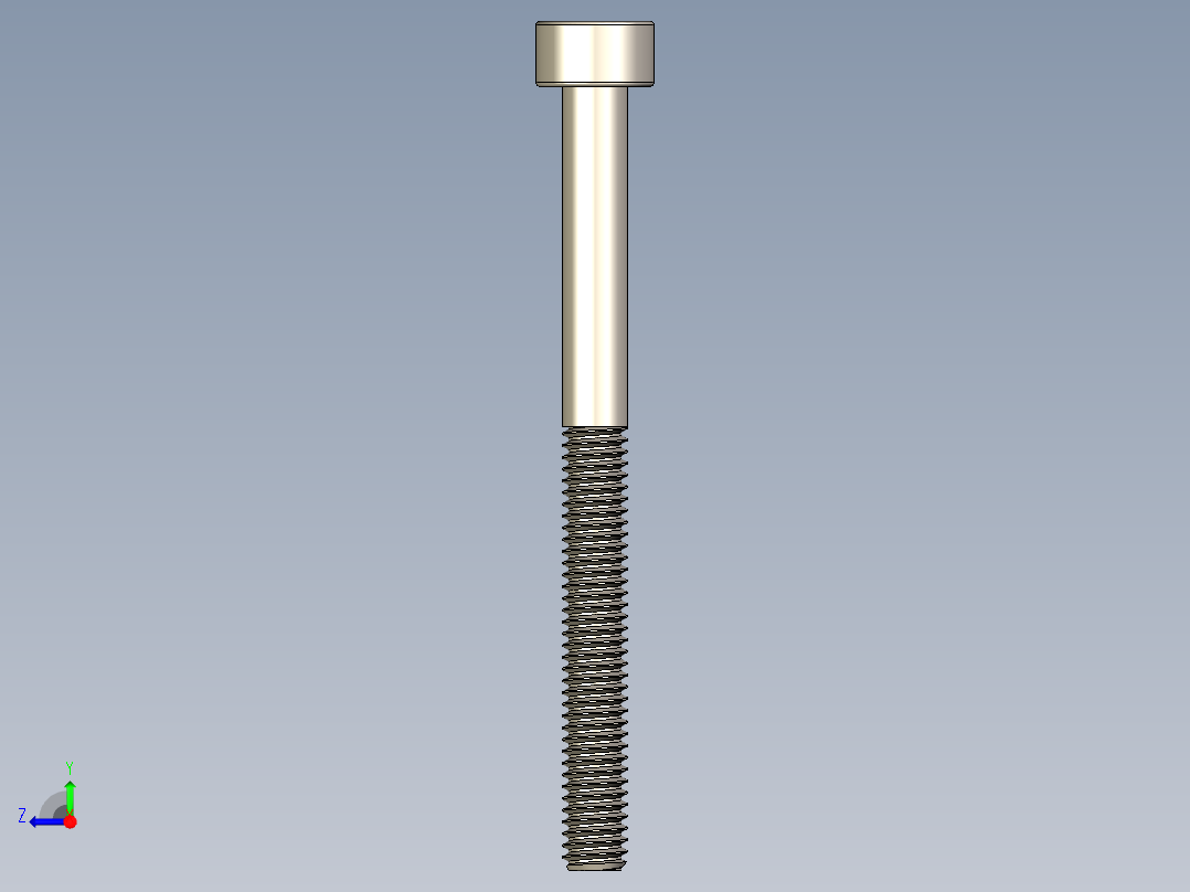 Screw_DIN_912_M2.5x30_A2.STEP公制内六角螺钉右视图
