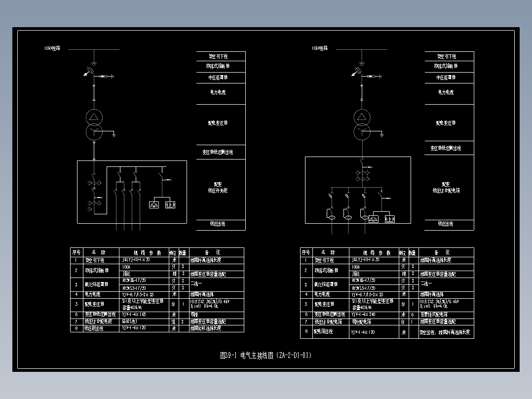 图39-1 电气主接线图（ZA-2-D1-01）