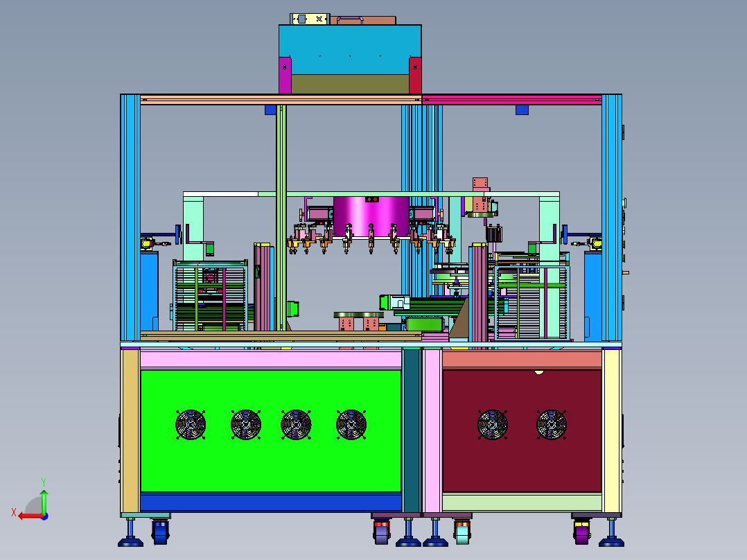 AOI自动剥离摆盘视觉分检设备后视图