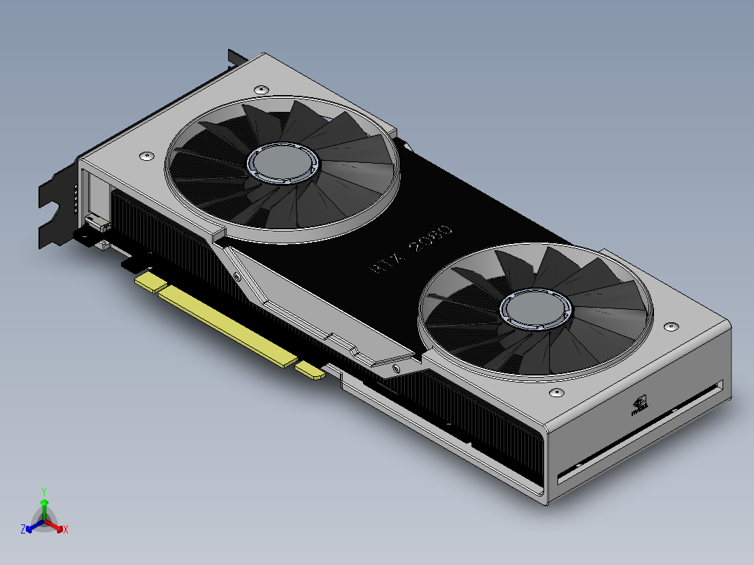 显卡(20)正等轴测图