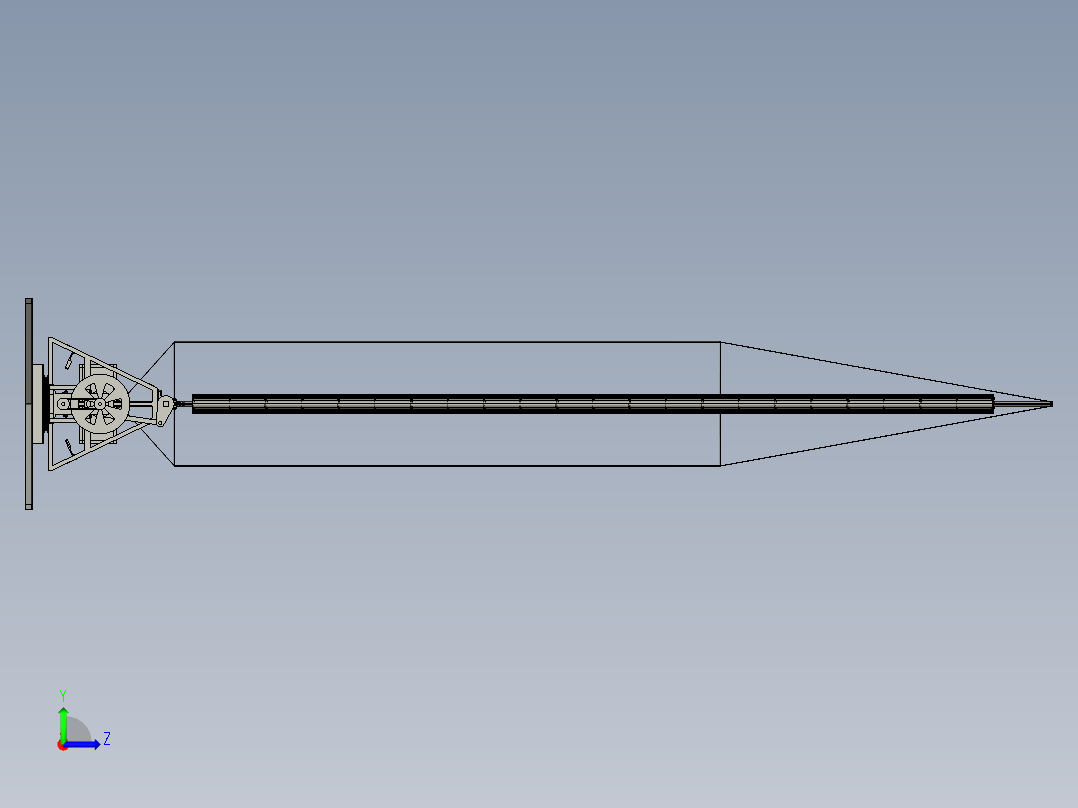 B2004371-帆翼襟翼粗糙模型 1 千瓦 (在 6 米秒)左视图