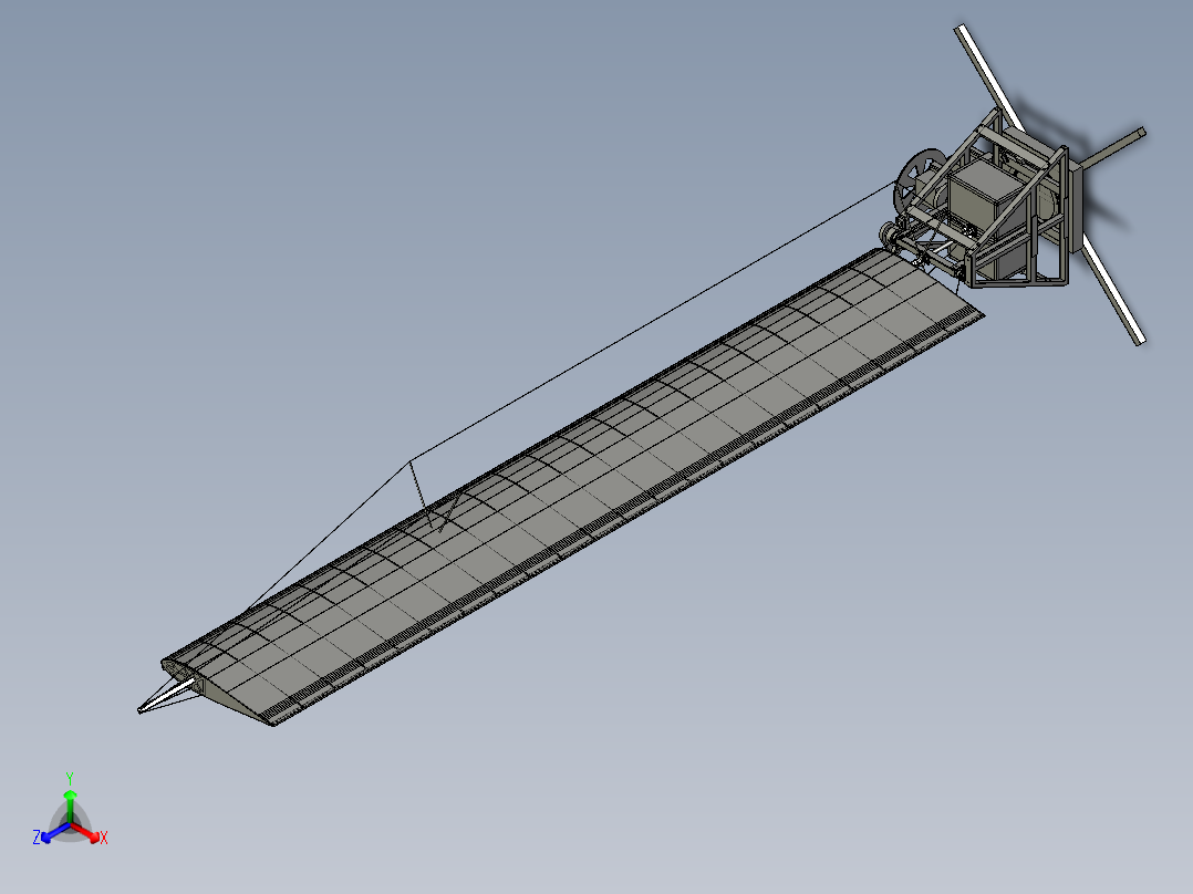B2004371-帆翼襟翼粗糙模型 1 千瓦 (在 6 米秒)正等轴测图